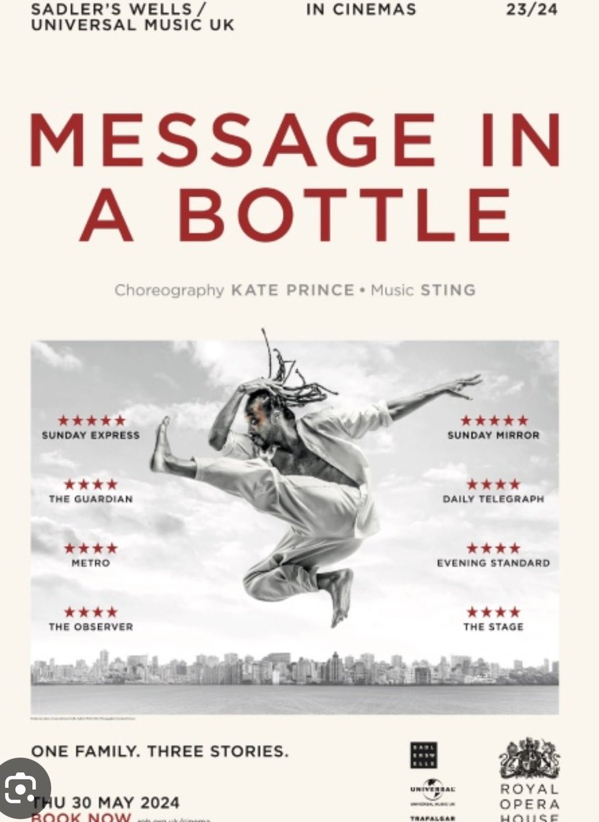 This amazing show is in cinemas nationwide from May 30th to June 2nd. It is Kate Prince’s vision @zoonationuk @sadlers_wells I was Kate’s dramaturg & helped her realise the story. It is gorgeous, inspiring and very moving. If you can - see it. You won’t regret it. 🌹