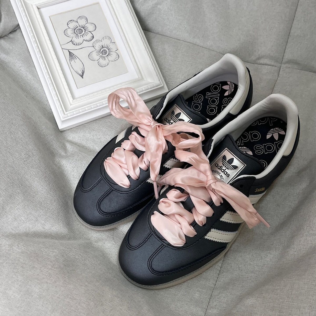 adidas gazelle silver green womens Custom Adidas Samba in Waxed Canvas, Genuine Python & Suede