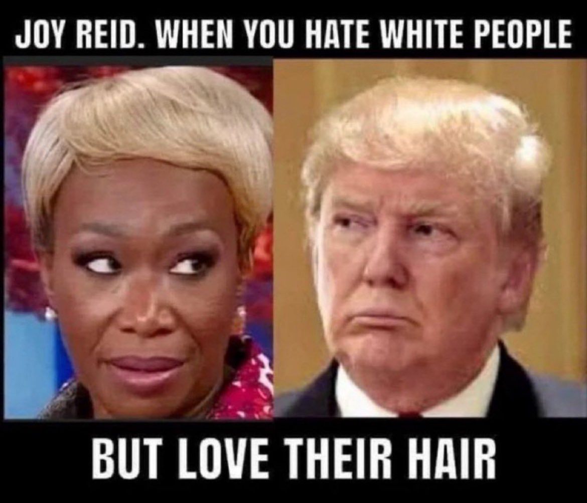 roaming_rn's tweet photo. 🤣Ben Bergquam: ‘Did you steal Trumps haircut or did he steal yours? ‘
🤣 Joy Reid: ‘You’re a Phukin idiot’ https://t.co/R5AYlmGGMb