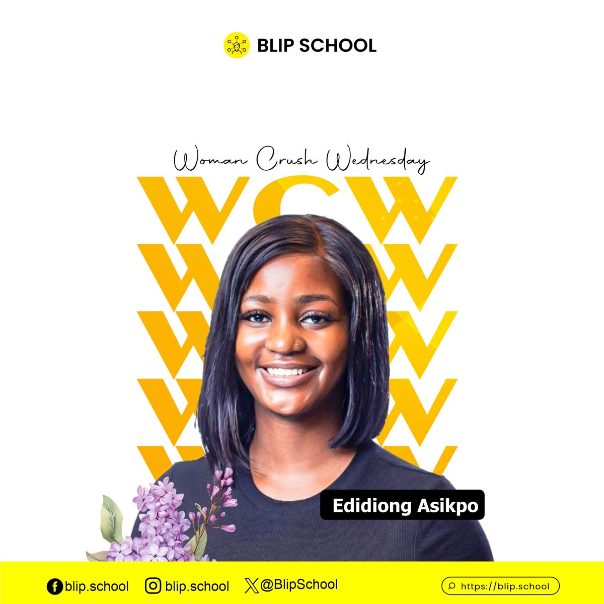 🥰 Hello everyone! It's another lovely Wednesday, and we're excited to introduce our new #WomanCrushWednesday (WCW) feature!

👩‍💻  Check out the comment section for more details and find out who our inspiring WCW is this week!

#blipschool
#DelfinSC 
#WCW
