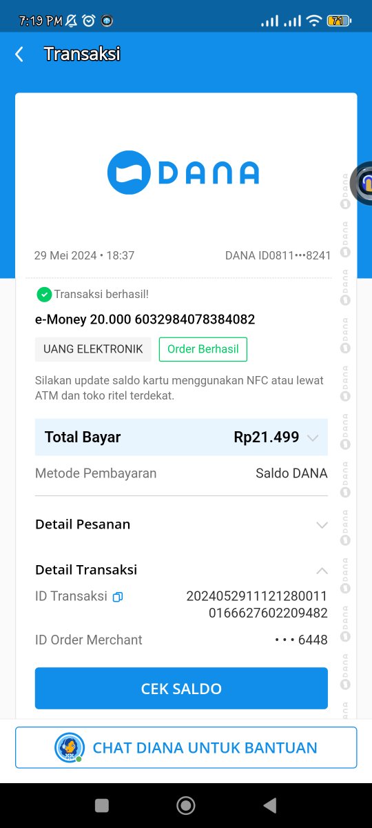 JunoSandria's tweet photo. Ngisi e-money via @danawallet  belum ada dana masuk nih @mandiricare  .. tolonglah udah 3 jam Nungguin https://t.co/dWhZWXIjRY