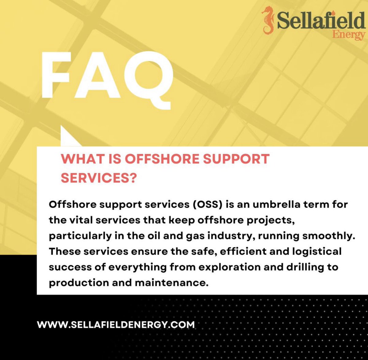 SellafieldE's tweet photo. The lifeblood of the offshore industry relies on a complex network of support services. At Sellafield Energy, we are dedicated to providing a comprehensive suite of offshore support services that ensure the smooth running of your offshore projects, from exploration to production. https://t.co/qwbD80jqdM