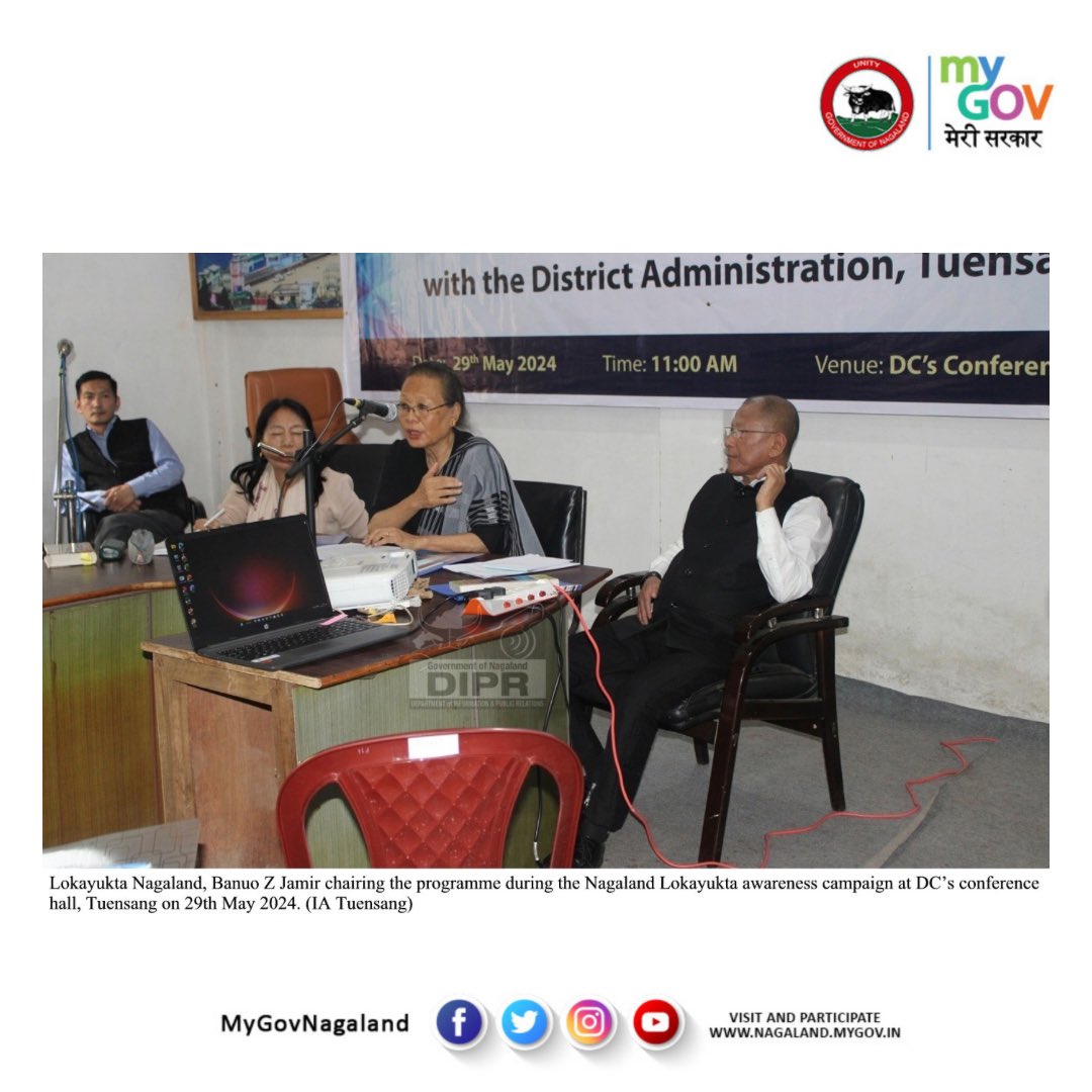 One day Awareness Programme on functioning of the Nagaland Lokayukta in collaboration with District Administration Tuensang was held at DC Conference Hall, Tuensang on 29th May 2024.