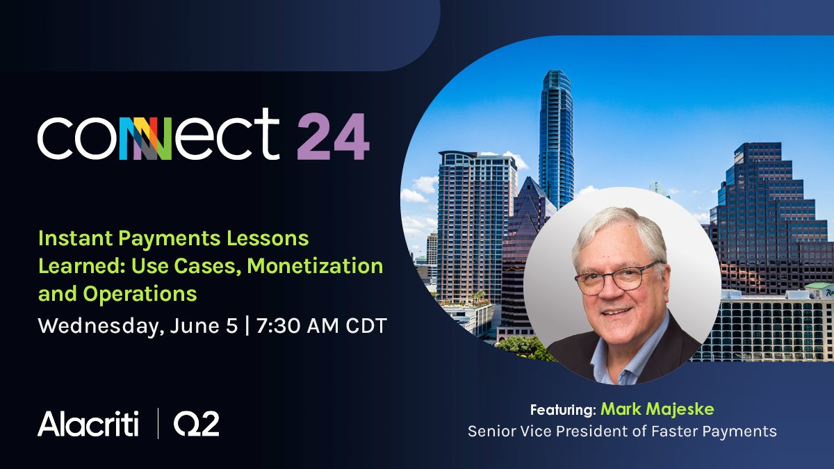 Set your reminders and join Mark Majeske at @Q2_Software's #CONNECT24 as he shares key lessons learned from deploying the RTP® network and the FedNow® Service. #Q2CONNECT #instantpayments