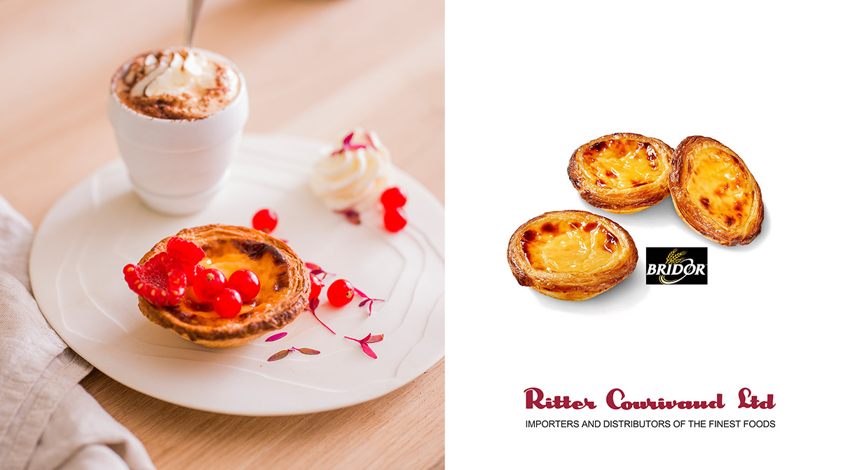 Truly authentic Pastel De Nata made by #Bridor in Portugal. This delicious tart is made with full butter flaky pastry and a creamy custard filling,  simply defrost and bake, or add fruit to the filling prior to bake. For more details contact your #RitterCourivaud Account manager