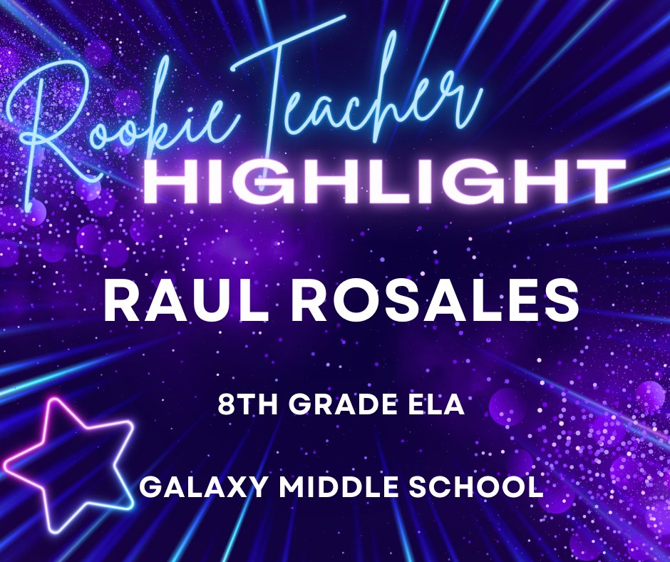 @volusiaschools
@VolusiaRecruits
@GalaxyMiddle
Raul Rosales is a Rookie Teacher doing Amazing things at Galaxy Middle School!! Keep up the Great work!! #teachingmatters #relationshipsmatters #EducationalRockStar #Mentoringmatters #RookieTeacherHighlight