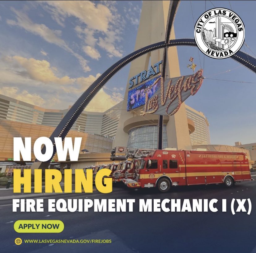 Our department is looking for a Fire Equipment Mechanic! 🚒🛠️ Submit your application today 💻 Direct Link Here: governmentjobs.com/careers/lasveg…