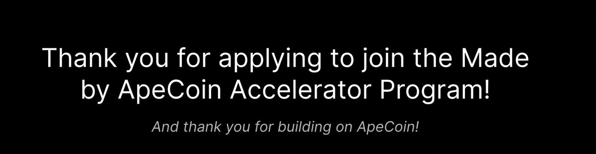 Fuck it 🍌! We just applied for @ThankApe SE6! LFG🚀