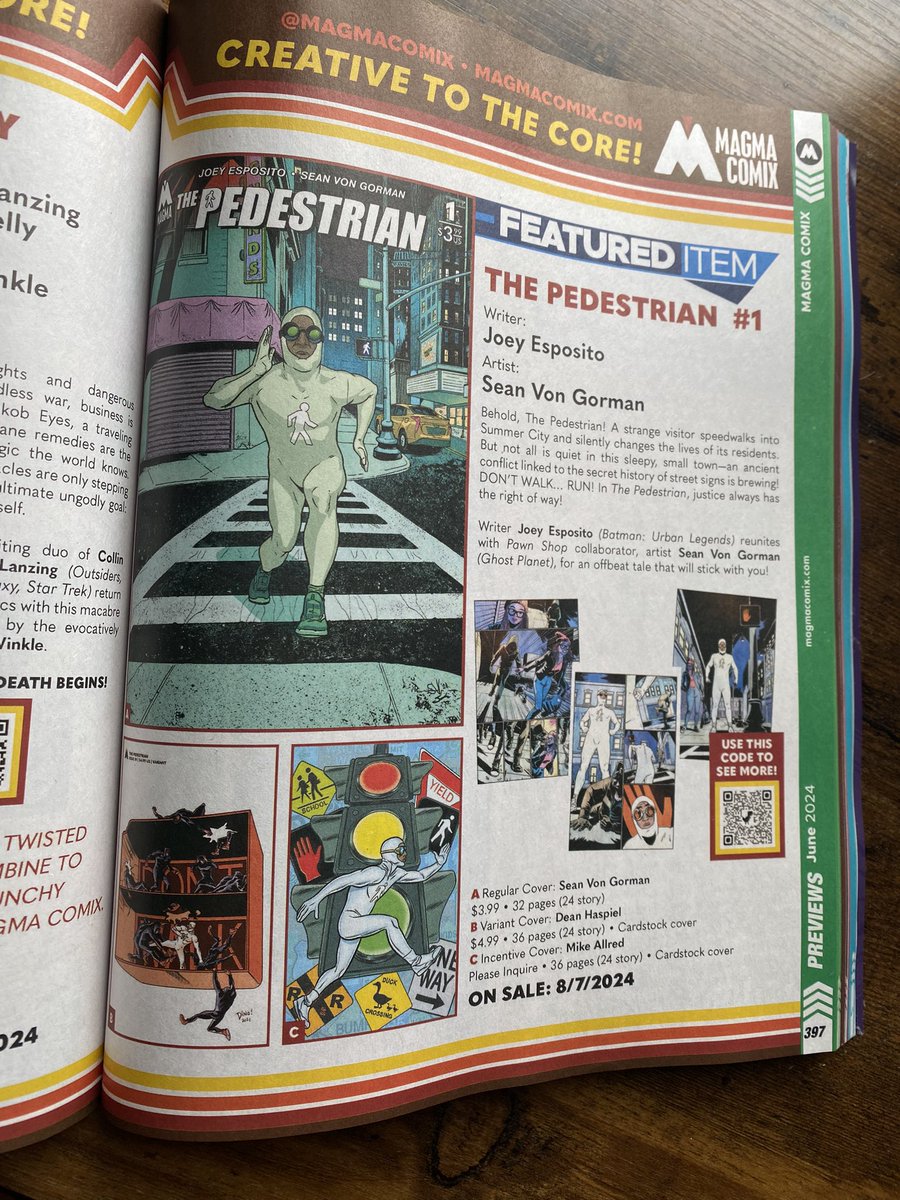 Pedestrian #1 from @MagmaComix Cover A JUN241817 Cover B JUN241818 Cover RI JUN241819 #comics #comic4sale #shoplocal