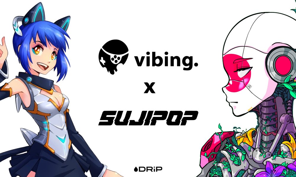 🚨ANNOUNCEMENT🚨 This Week’s Drop will be a SUPER collaboration between SujiPop and @vibingstudios! 💧5 Exclusive PFPs in @vibingstudios’s style will drop on my Channel 💧4 Exclusive Cards in my style will drop on @vibingstudios’s Channel Perks below:👇 Special Legendary 100k