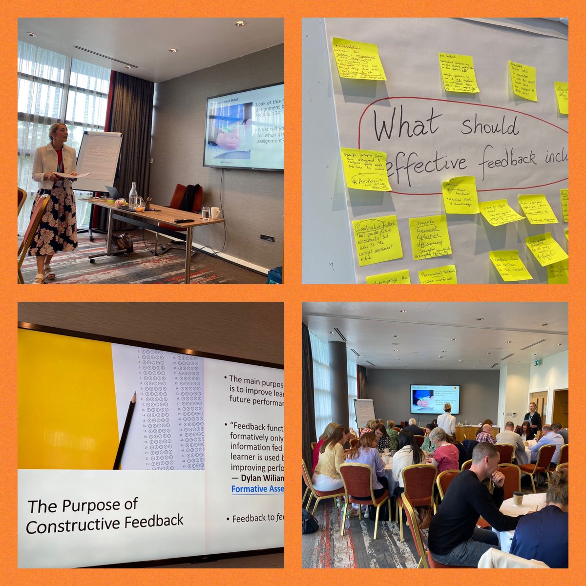 From feedback to feed forward: dedicated to growth. Professional development training days for Academic Tutors with Dr John Mescal (Professional Master of Education in Primary Education Director), Fiona McArdle (Assistant Professor) &amp; Michelle Nicholas (Assistant Professor).