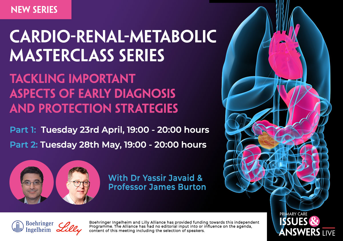 Did you miss parts 1 or 2 of our #cardiorenal masterclass series ? You can watch <a href="/YassirJavaid/">Yassir Javaid</a> <a href="/drjamesburton/">James Burton</a> discuss diabetic &amp; non-diabetic #kidney disease again on demand with CPD at issuesandanswers.org/resource-types…