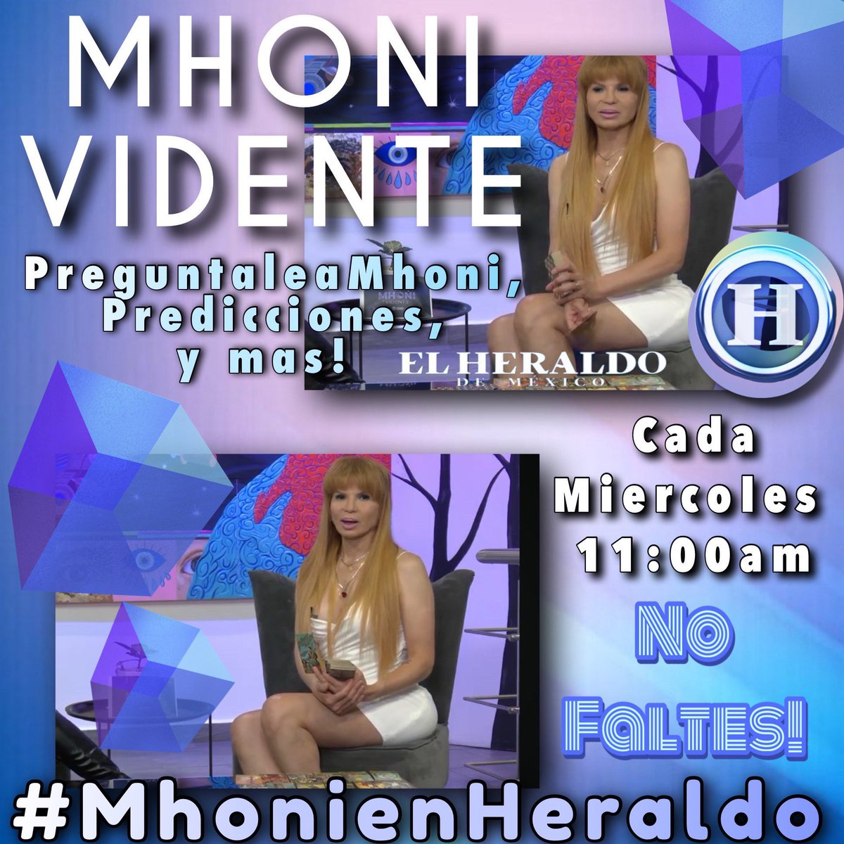 Este miércoles estará @mhonividente #MhonienHeraldo #PreguntaleaMhoni @brenn_mz @heraldodemexico inicia a las 11:00 am