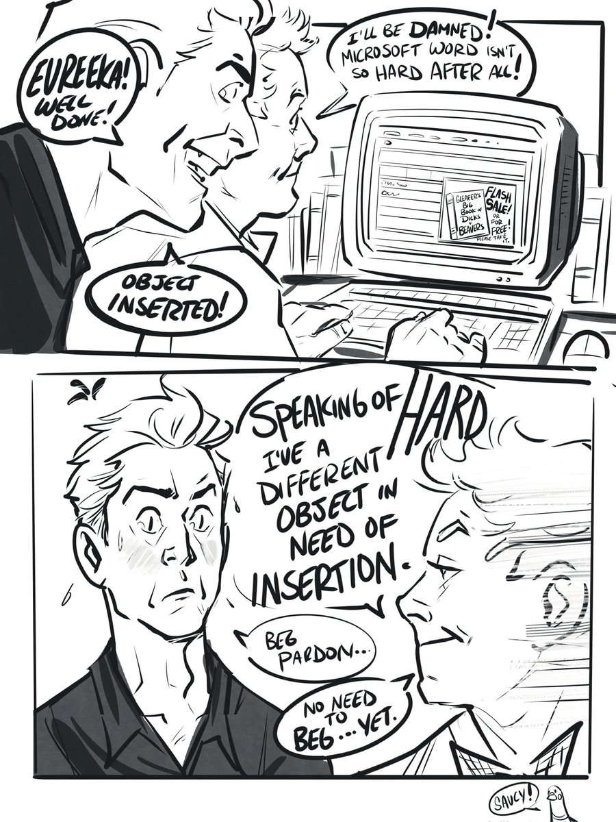 The delightful Reddit sub Goodomensafterdark is having a SPRING FLING KINK SLING event this week and my prompt was OBJECT INSERTION. 

HEH HEH HEH enjoy!
#goodomensafterdark
#GoodOmensFanArt 
#innuendo in YOUR endo
#aziraphalexcrowley