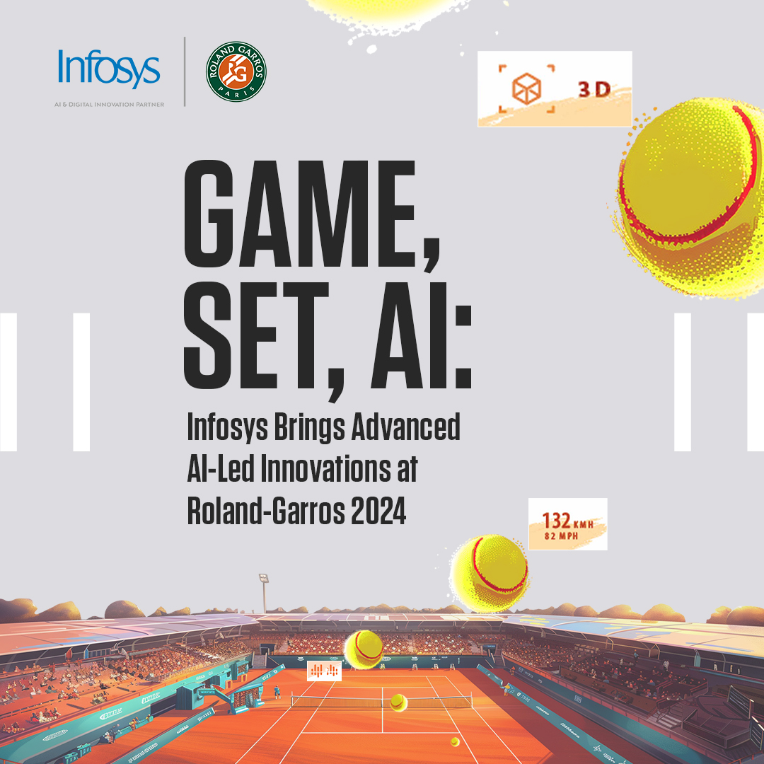 We are set to enhance the Roland-Garros digital experience for fans, players, coaches, and the media, with an AI-first perspective leveraging Infosys Topaz, and upping the ante for a more immersive #RG24. infy.com/4dX412p

#RolandGarrosWithInfosys #ExperienceTheNext