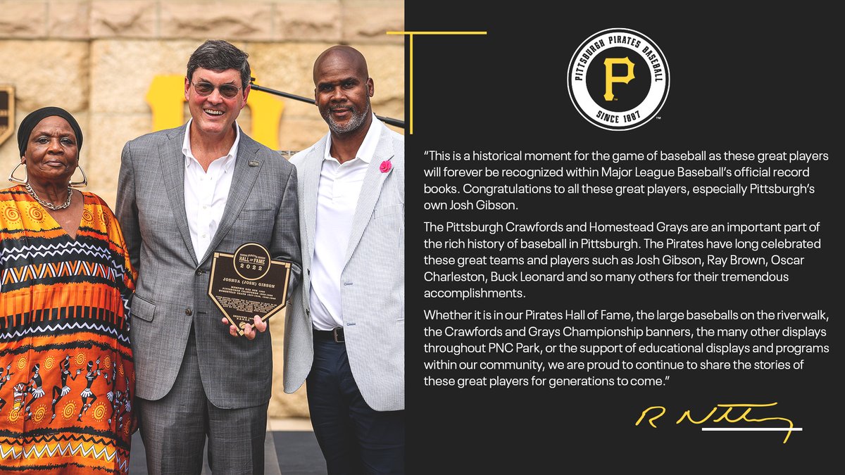 Pirates Chairman Bob Nutting on MLB’s decision to include Negro League stats in the overall records and continued celebration of their accomplishments.