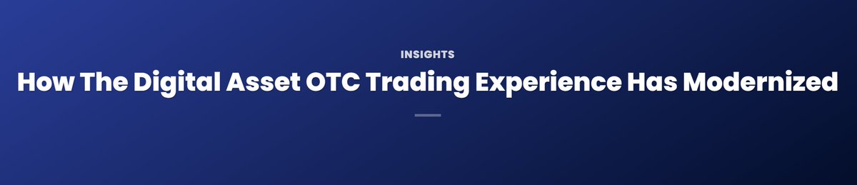 BlockFills' Insights: How The Digital Asset OTC Trading Experience Has Modernized: Revolutionize your digital asset OTC trading with BlockFills. Deep liquidity, modern GUIs, and secure settlement tools in a seamless trading experience: bit.ly/3R4DYfL