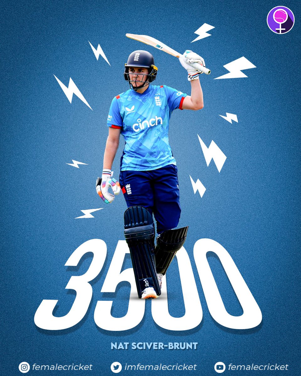 🚨 RECORD 🚨 Nat Sciver-Brunt completes 3500 ODI runs, becomes 6th player from England to achieve this milestone. #CricketTwitter #ENGvPAK