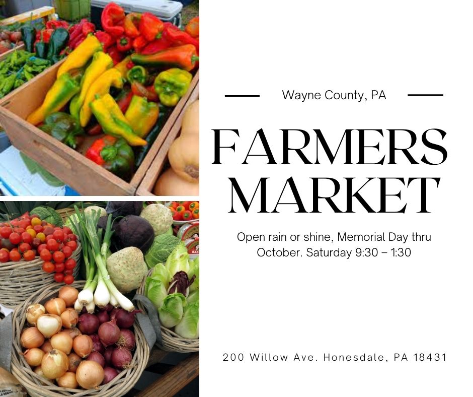 waynecountypa's tweet image. The @waynecountypa Farmers Market is now open!  Support your local farmers! #shopsmallshoplocal.