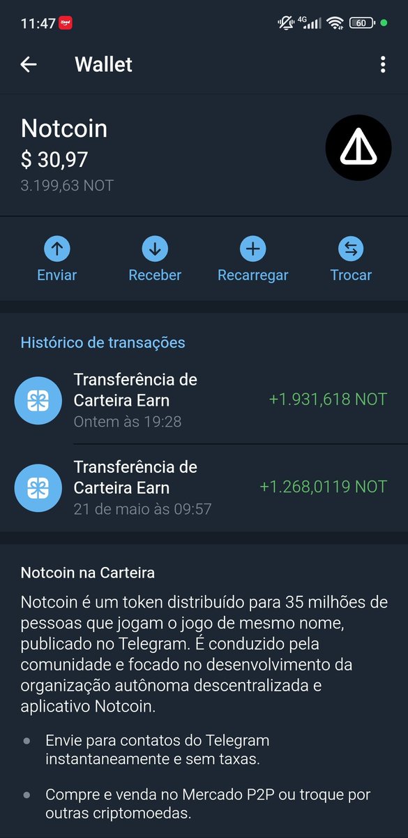 Wluiz123's tweet photo. Vamos atualizar este post. Eu ganhei essa quantidade por "stake" de Ton diretamente pelo Telegram.
3199.63 quantidades.
Se $Not chegar a $1 ( não sei se chegará, só tempo dirá), terei ganho $3199,63 apenas por farmar essa moeda.

Agora, você está perdendo $Taps 👀 https://t.co/KoBYx9dHlx