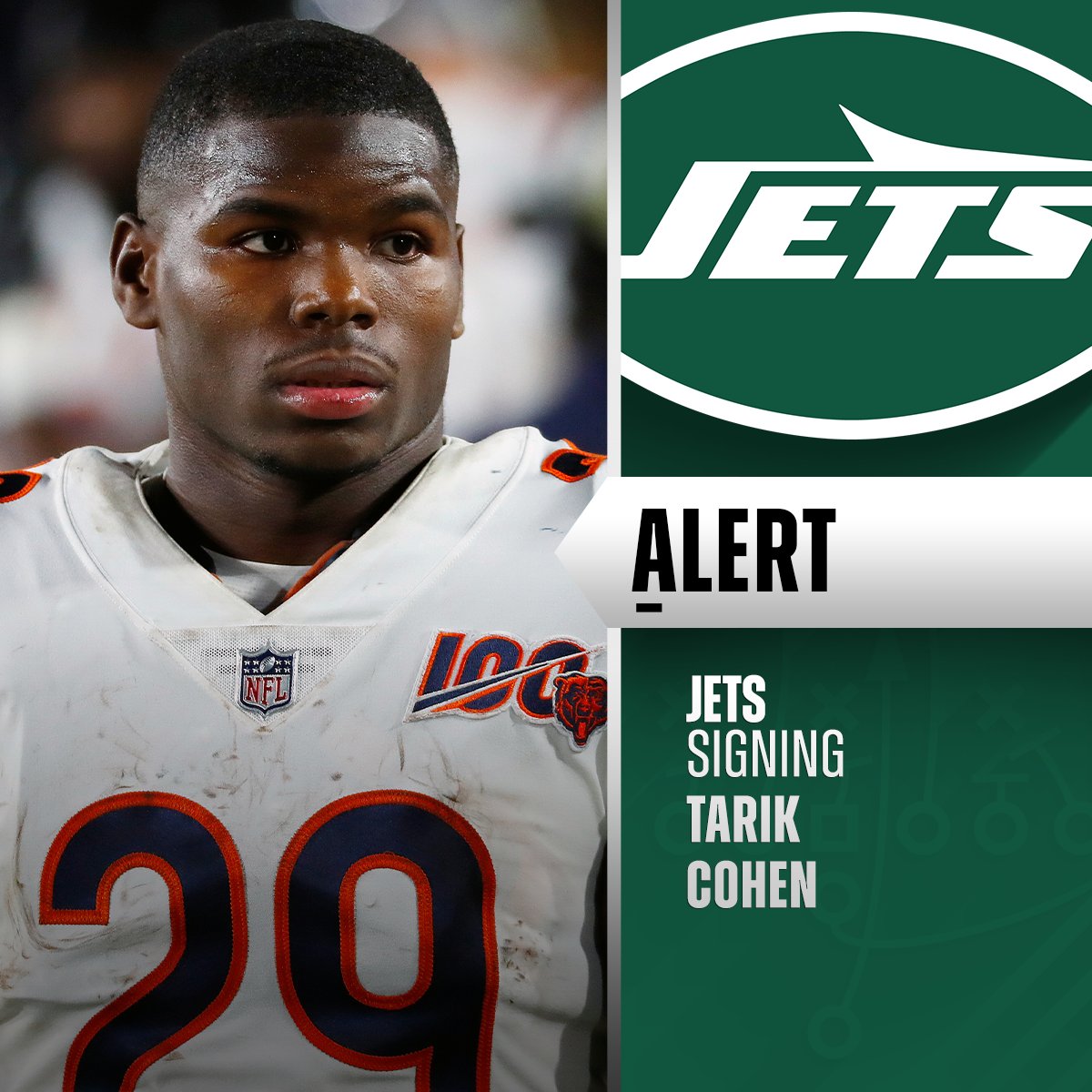 Jets signing RB Tarik Cohen.