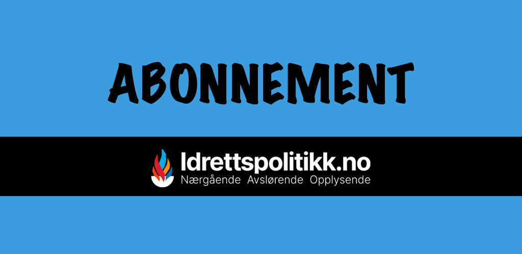 Idrettspolitik1's tweet photo. Vi trenger flere abonnenter for at det skal gå rundt. Sjekk ulike abonnementsløsninger: https://t.co/Bhd8qo9HDq https://t.co/QiP84LvTyR