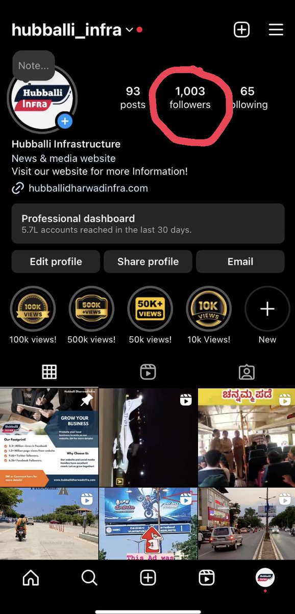 Our Instagram page hit a small milestone of 1k followers today, Thank you so much everyone🤗 Do follow if you haven’t already! Link: instagram.com/hubballi_infra/