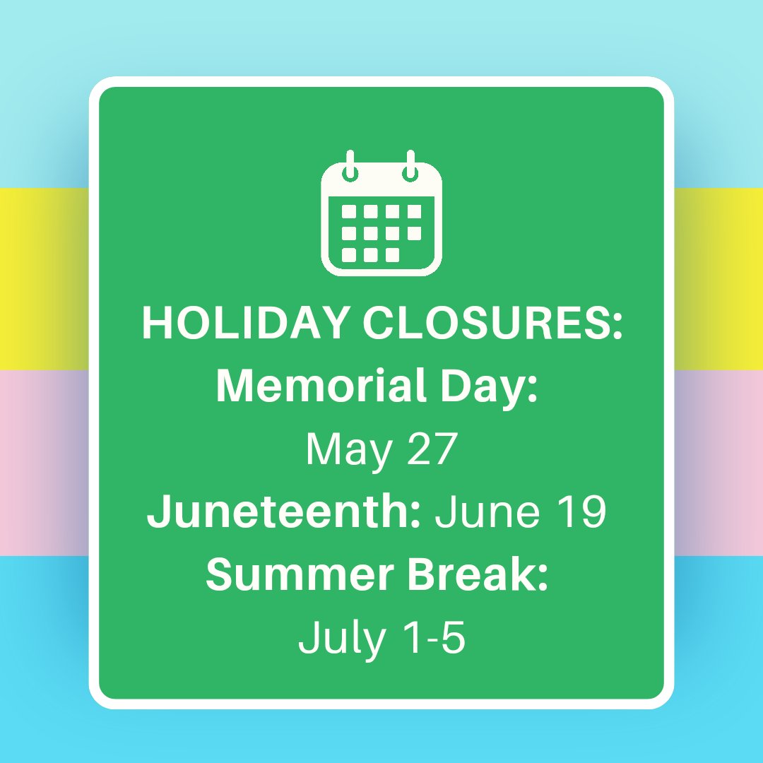 ☀️Summer Office Hours for Rapoport Academy Campus &amp; District Offices are Monday-Thursday from 9 a.m. to 3 p.m. through Thursday, July 25.

Additional holiday closures include Juneteenth: June 19, and Summer Break: July 1-5.