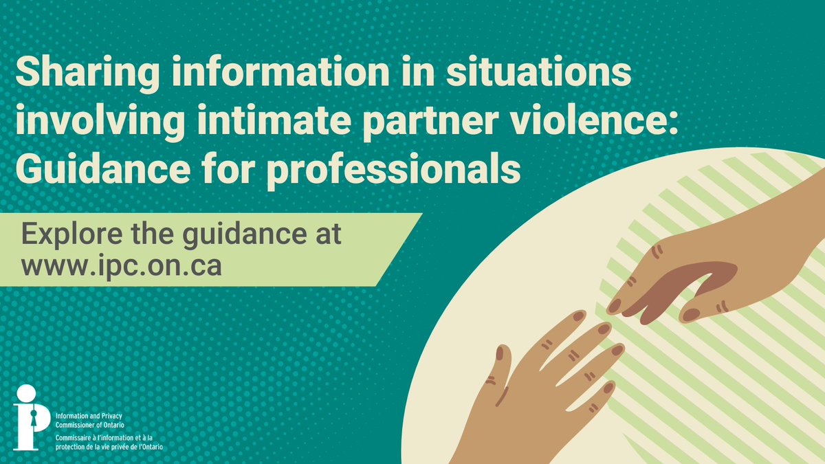 IPCinfoprivacy's tweet photo. Sharing Information in Situations Involving Intimate Partner Violence: Guidance for Professionals assists justice, health, and social services professionals in making informed decisions about privacy, confidentiality, and safety. Explore our new guidance: https://t.co/ObqgUBEK9b https://t.co/RaCSvXMzn0