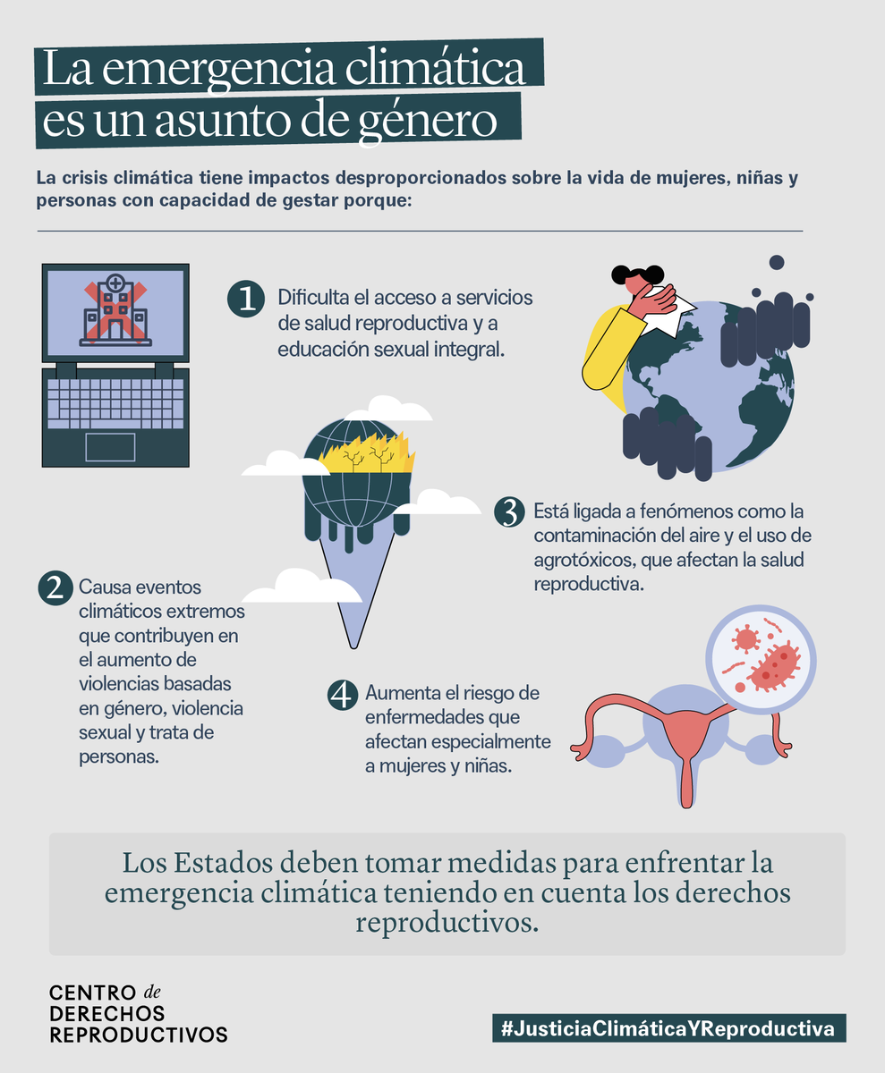 ReproRightsLAC's tweet photo. 🚨 Atención | El Centro de Derechos Reproductivos presenta a la Corte Interamericana argumentos para que les pida a los Estados acciones de prevención y mitigación de la emergencia con enfoque de género. #JusticiaClimaticaYReproductiva

Comunicado: https://t.co/Mrn6qhqsHO https://t.co/N1beJSyCNR