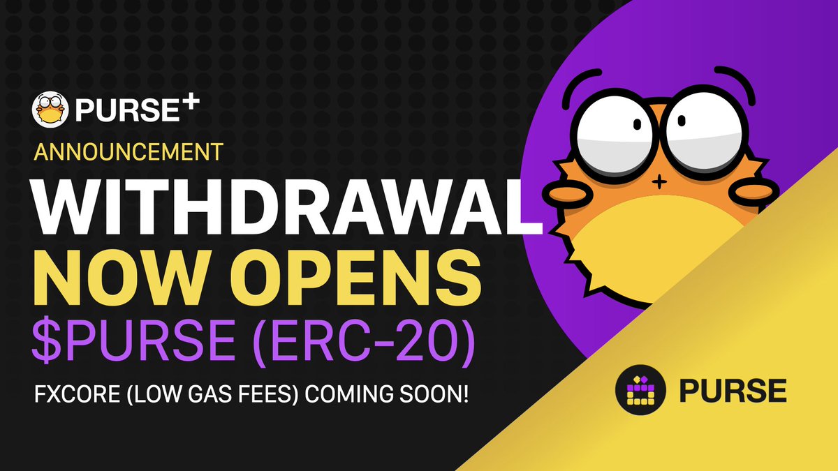 🎉 EXCITING NEWS! You can now withdraw your $PURSE (#ERC20) rewards! And soon, you'll be able to withdraw $PURSE (@functionx_io #FXCore) with lower gas fees. 🤑 GOOD NEWS! We’re continuing our daily rewards. Every day until 30-June, 250,000 $PURSE tokens are up for grabs. Thank