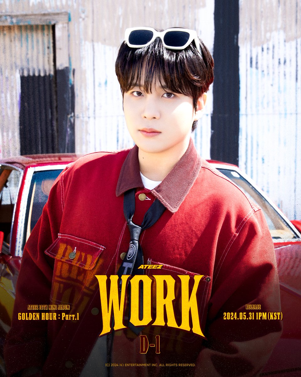 [📷] ATEEZ(에이티즈) GOLDEN HOUR : Part.1 'WORK' D-1 Poster ⠀ #JONGHO #종호 ⠀ 2024. 05. 31 1PM RELEASE ⠀ #ATEEZ #에이티즈 #GOLDENHOUR #GOLDENHOUR_Part1 #WORK