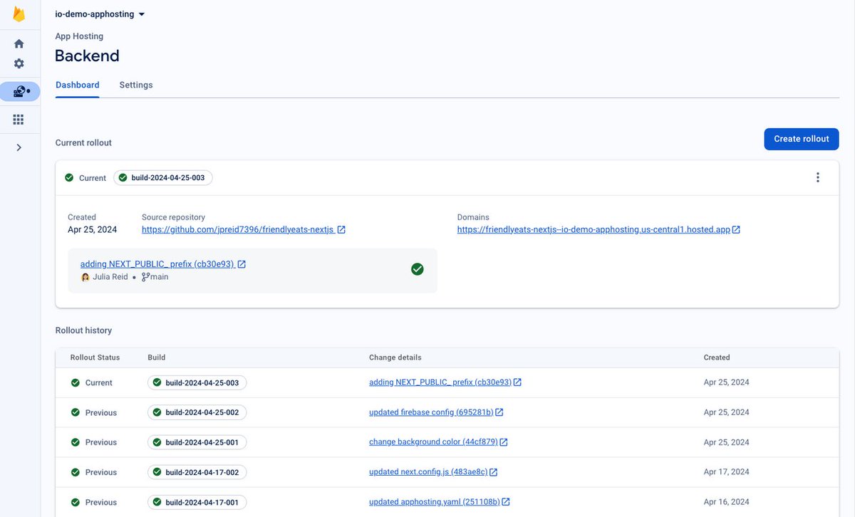 'If you’re building a full-stack web app with modern, server-rendered frameworks like Angular and Next, use Firebase App Hosting. If you’re building a static website, use the original Firebase Hosting.' firebase.blog/posts/2024/05/… < @Firebase App Hosting looks 🔥