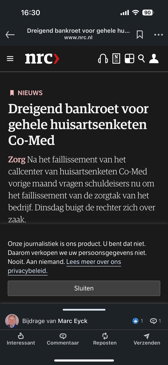 JeroenSmeets76's tweet image. Voor de patiënten van failliet Co-Med verandert niks, ze kregen toch al geen zorg #CoMed @MinVWS @VGZ