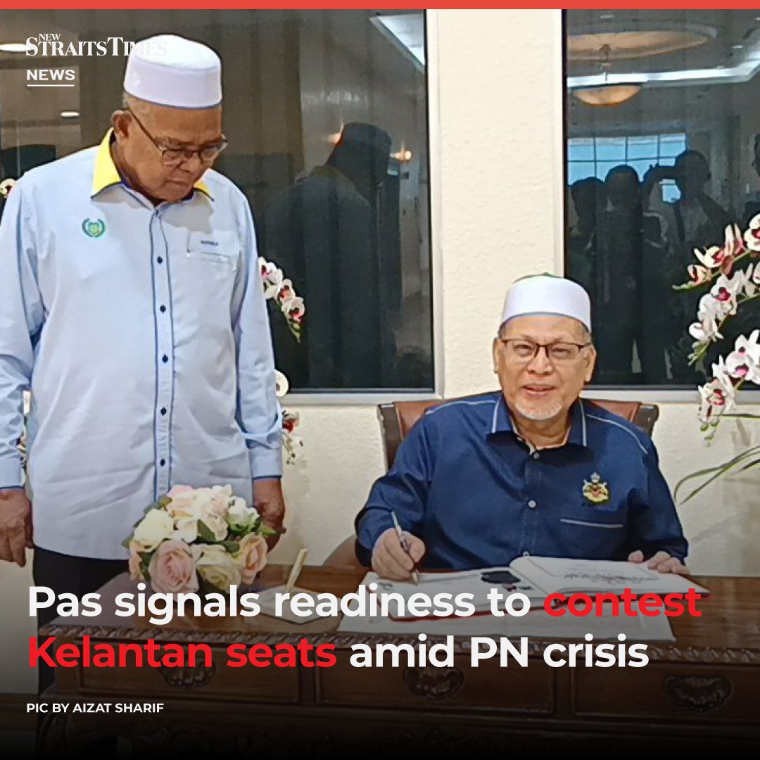 #NSTnation #Pas has indicated its intention to field #candidates to represent #PerikatanNasional (PN) in #Kelantan if the Gua Musang and Jeli parliamentary seats, along with the Nenggiri state seat, are confirmed vacant for by-elections.

Read more at bit.ly/4bYWOwS