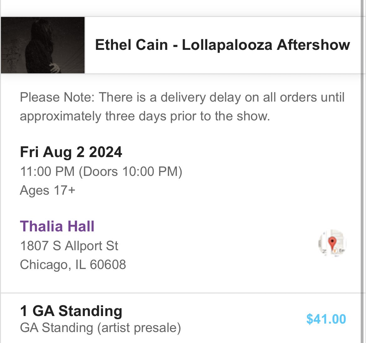 ETHEL CAIN LOLLA AFTERSHOW SECUUREEDDD.