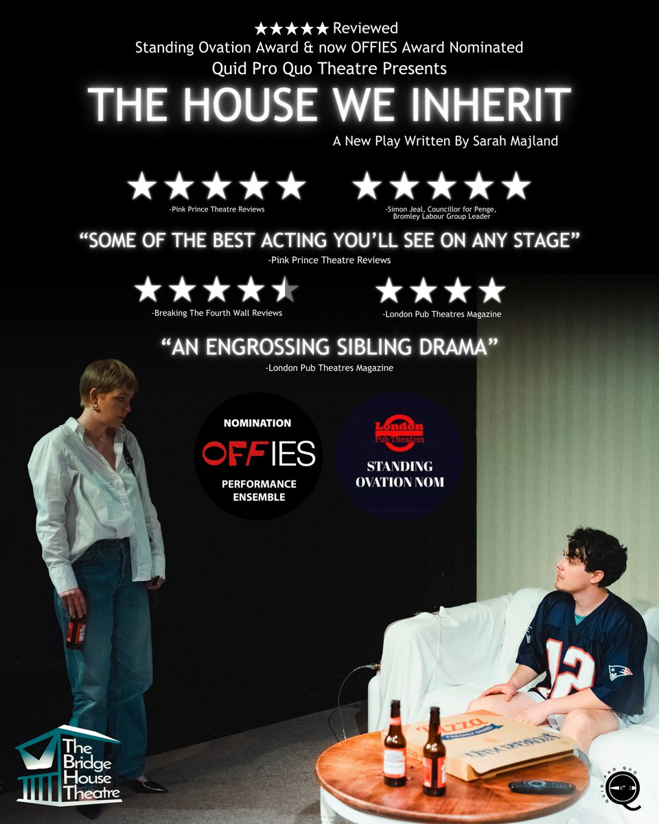 Our OFFIE nominated show is now nominated for the Standing Ovation Award by @pubtheatres1, thank you so much! Don’t miss The House We Inherit tonight. LAST 4 SHOWS!

📍@pengetheatre
🗓️ May 21st - June 1st
🎫 Tickets - Link in Bio

#fringetheatre #offwestend #penge #londontheatre