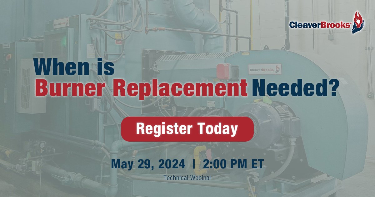 cleaverbrooks's tweet image. We're going live in just a few hours!  

Don't miss out on "When is Burner Replacement Needed?" today at 2:00 PM ET. 

Are you registered?  bit.ly/4bgmWmI ​

#CleaverBrooks #Webinars #Burners #morethanboilers
