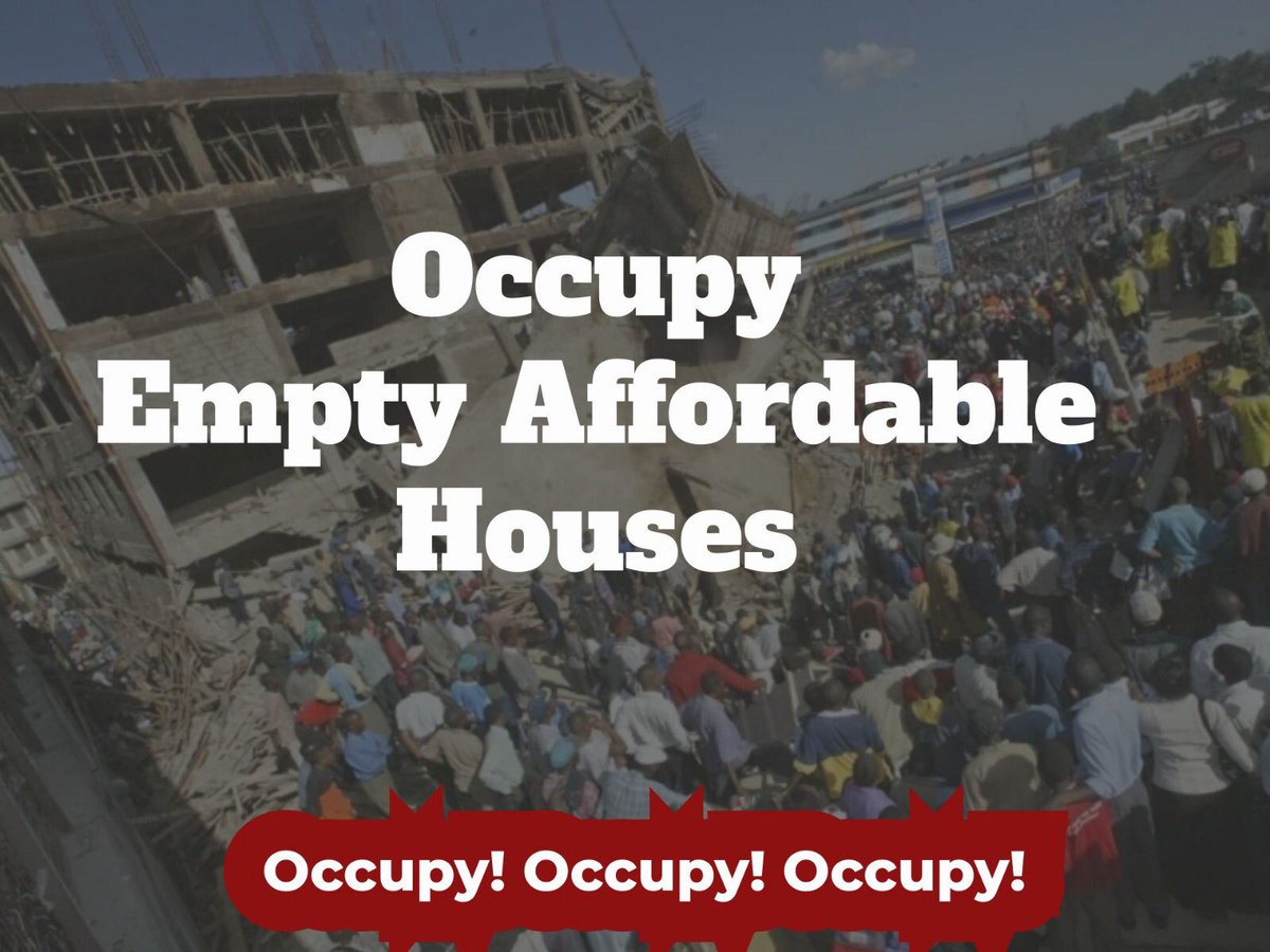 Affordable housing zimejengwa using tax payers money basi tax payer ako na right ya kuoccupy #OccupyKenya #LandFoodAndFreedom @MathareSJustice @KayoleCJC @peopletheatre1 @working_justice