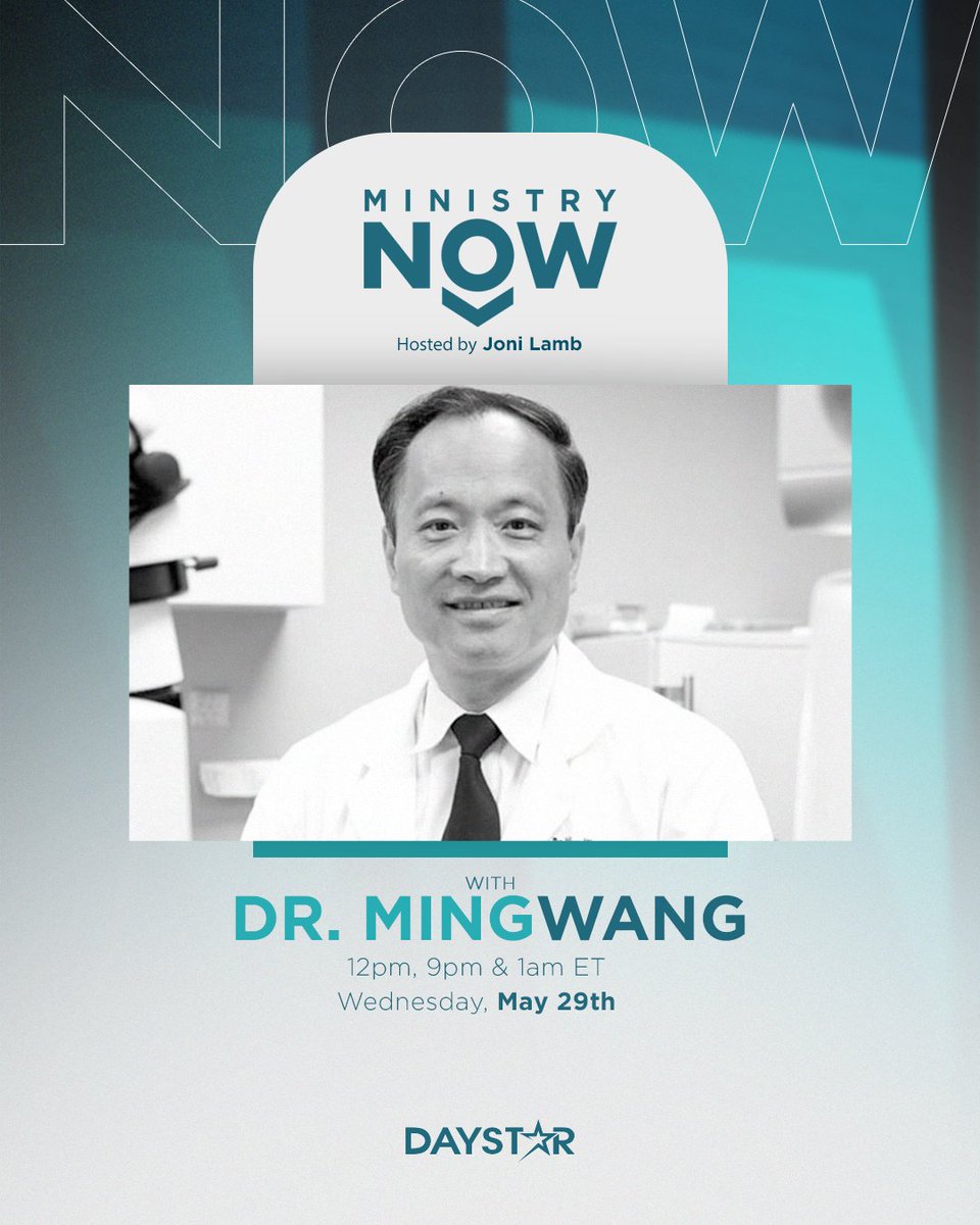 Don't miss inspiring worship with The Blackwood Brothers Quartet, and @DrMingWang today on #MinistryNow! See them both at 12pm ET, only on Daystar and Daystar.com/live!