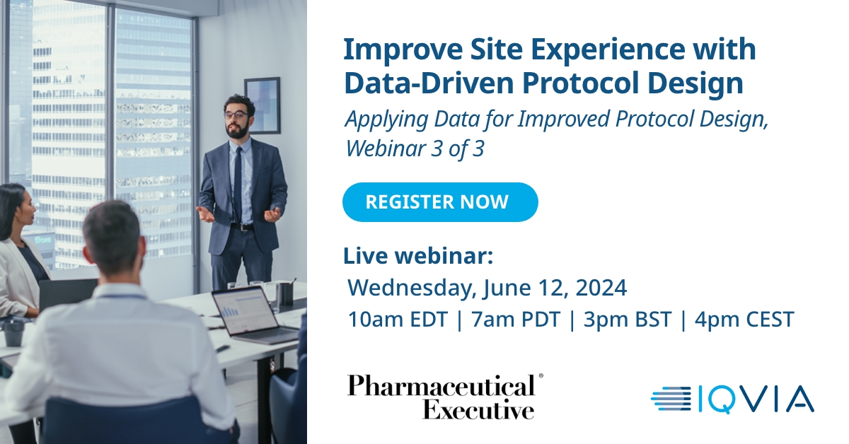 Improve Site Experience with Data-Driven Protocol Design

Join this live webinar to discover the key challenges sites encounter when operationalizing study protocols

Register now: ow.ly/nGcp50RZ3ke

#Data #ProtocolDesign