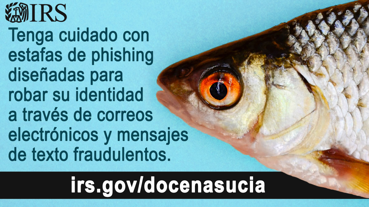 #IRS y la Cumbre de Seguridad le instan a no morder el anzuelo cuando se trata de mensajes de texto o correos electrónicos sospechosos. Estafadores le atraen con esta táctica de Docena Sucia al proporcionar enlaces fraudulentos para robar su identidad. ow.ly/j3i550R4Ay4