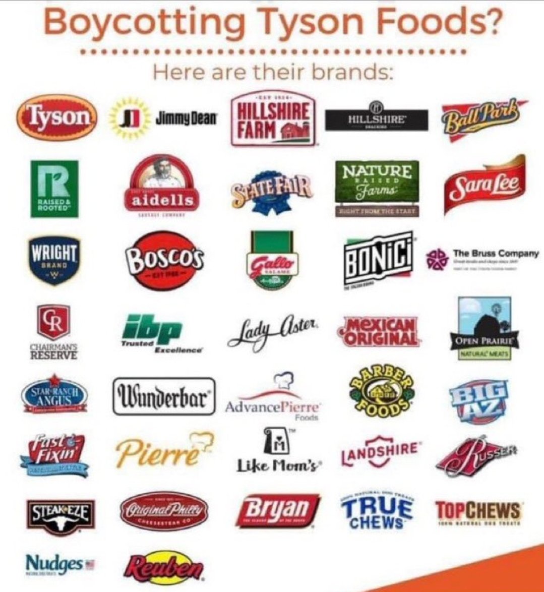 Another enlightening message from <a href="/dustinkittle/">Dustin Kittle</a>, the farmers attorney. If you're boycotting Tyson, keep all their subsidiaries in mind and avoid at all cost. Please support your local farmers &amp; ranchers. Find real local food here: 👇🏻
BeefInitiative.com