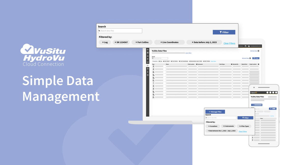 InSituWater's tweet image. 🚀 VuSitu HydroVu Cloud Connection makes data management simple! Instantly send VuSitu files to your HydroVu account, graph them with telemetry data, track uploads/downloads, filter data, and create easy-to-share reports. 📊📁🔍

#CloudConnection #DataManagement #WaterSimplified