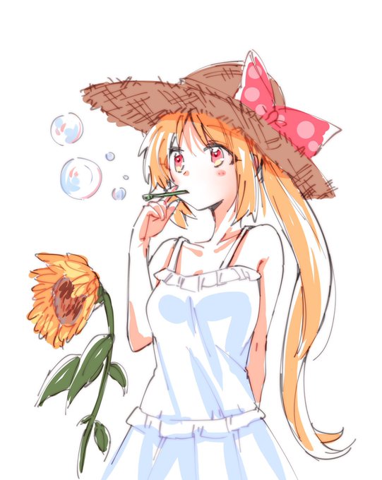 「long hair straw hat」 illustration images(Latest)