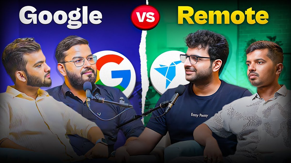 🎙️ 𝗝𝘂𝘀𝘁 𝗗𝗿𝗼𝗽𝗽𝗲𝗱 𝗡𝗲𝘄 𝗘𝗽𝗶𝘀𝗼𝗱𝗲 👀

Tech Talks with Harkirat

5 Years | FAANG vs Remote - Honest Conversion

#100xDevs #TechTalks #FAANG #RemoteWork #LifeGoals