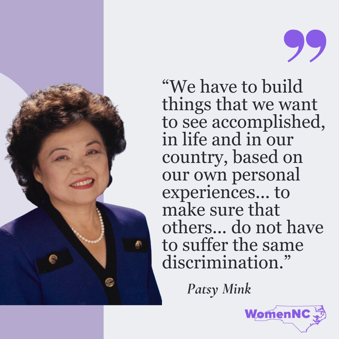 Patsy Mink became the first woman of color and the first Asian American woman elected to Congress in 1964. She made tireless efforts in support of women’s rights, civil rights, education, and more.