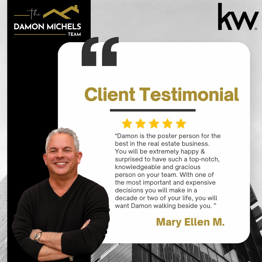 We're deeply honored by your kind words and thrilled to have been part of your real estate journey. Thank you for your trust and support! 🙏 🙏
#ClientTestimonial #SatisfiedClients #HappyClients #Grateful #RealEstate #KWMainLine #TheDamonMichelsTeam