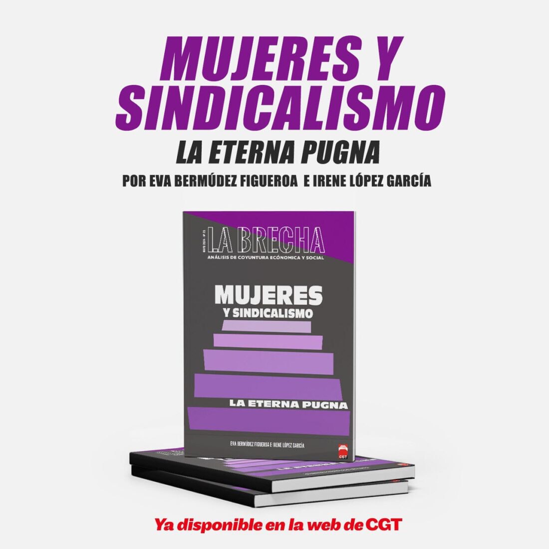 CGT publica el num 23 de ‘La Brecha’ “Mujeres y sindicalismo: la eterna pugna”, escrit per Eva Bermúdez Figueroa, professora de sociologia de la Universitat de Cádiz, i Irene López García, professora de Treball Social de la Universitat de Cádiz. cgt.org.es/cgt-presenta-e…