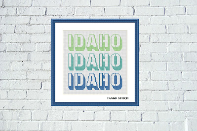 Tango Stitch easy cross stitch designs: Idaho typography cross stitch pattern tangostitch.blogspot.com/2021/04/idaho-… 
#crossstitchpattern #crossstitch #needlecraft #stitching #embroidery #craft #idaho